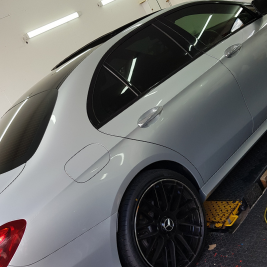 Mercedes window tinting by TJ Mods