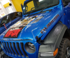 Sponsorship liveried Jeep wrap